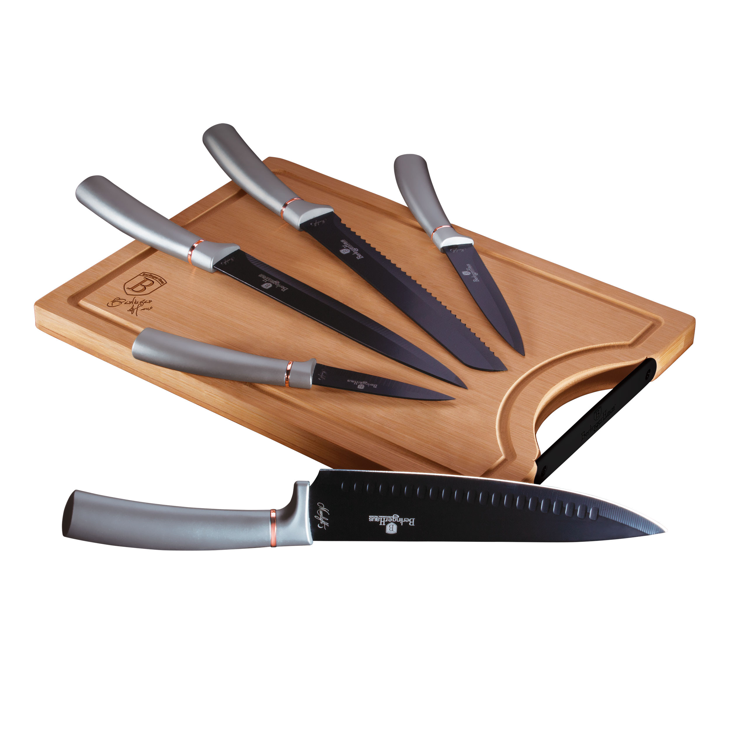 Set de Cuchillos Cocina + Tabla de Picar