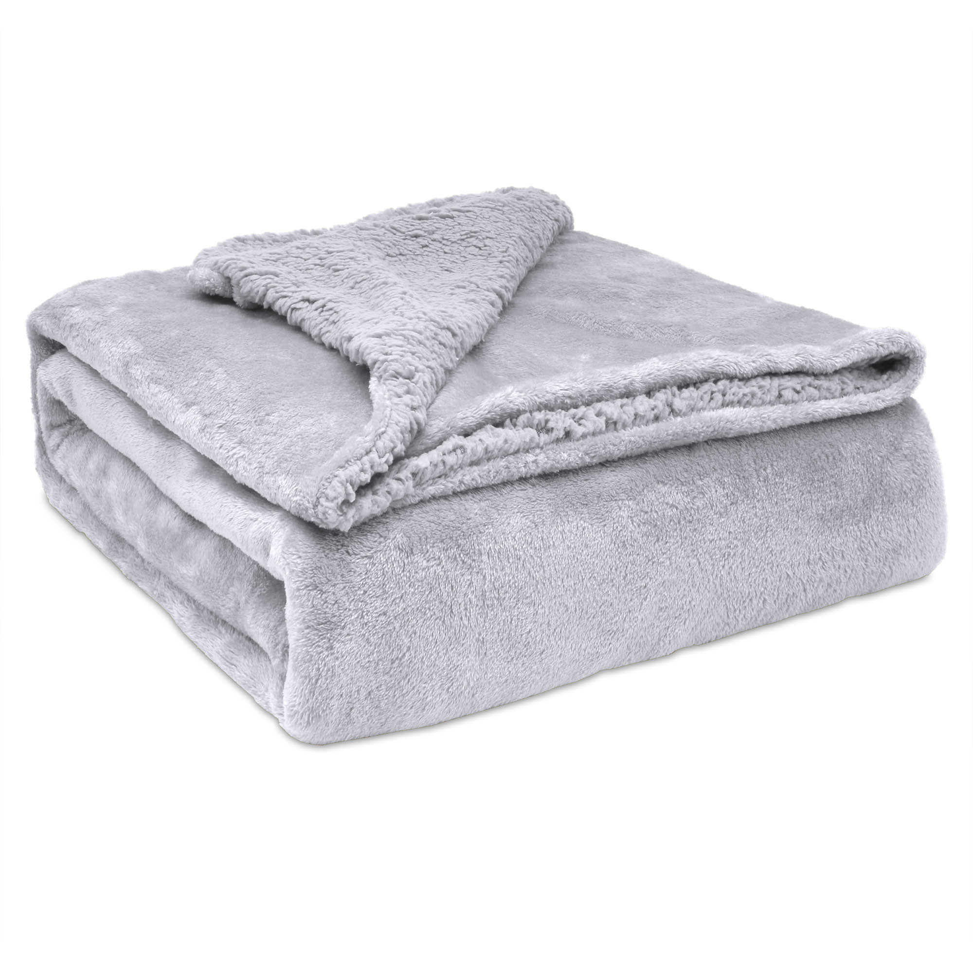 Briebe Manta Sofá Invierno Grande Sedalina Lisa y Borreguito Polar Sherpa  180x240cm, Calentita, Gruesa y Extra Suave 100% Microfibra, Lavable a  Máquina, Reversible para Cama 120 cm, Perla