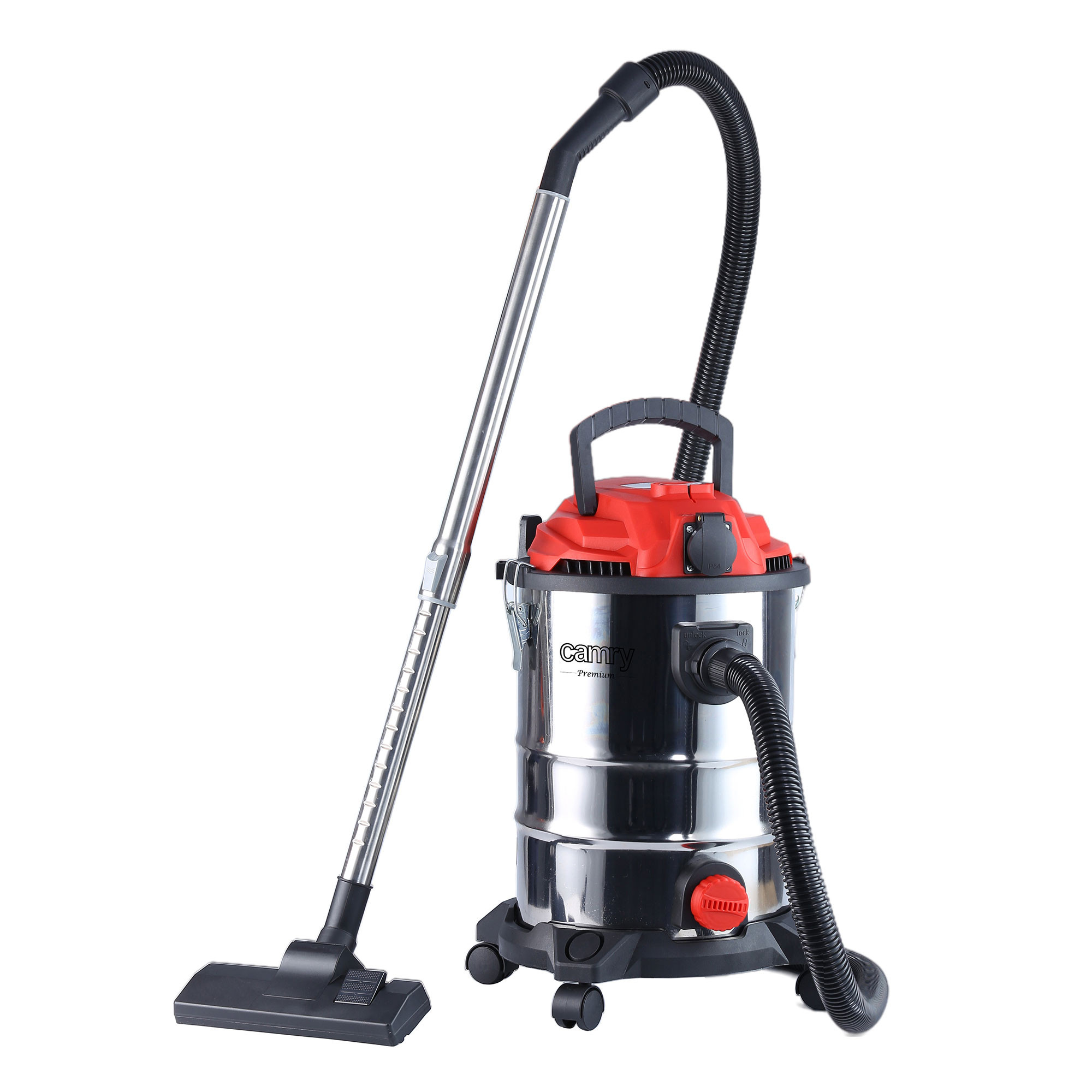 Camry CR 7045 Aspirador Industrial Profesional con Toma de Corriente,  Aspiradora Seco y Húmedo, Función Soplado,