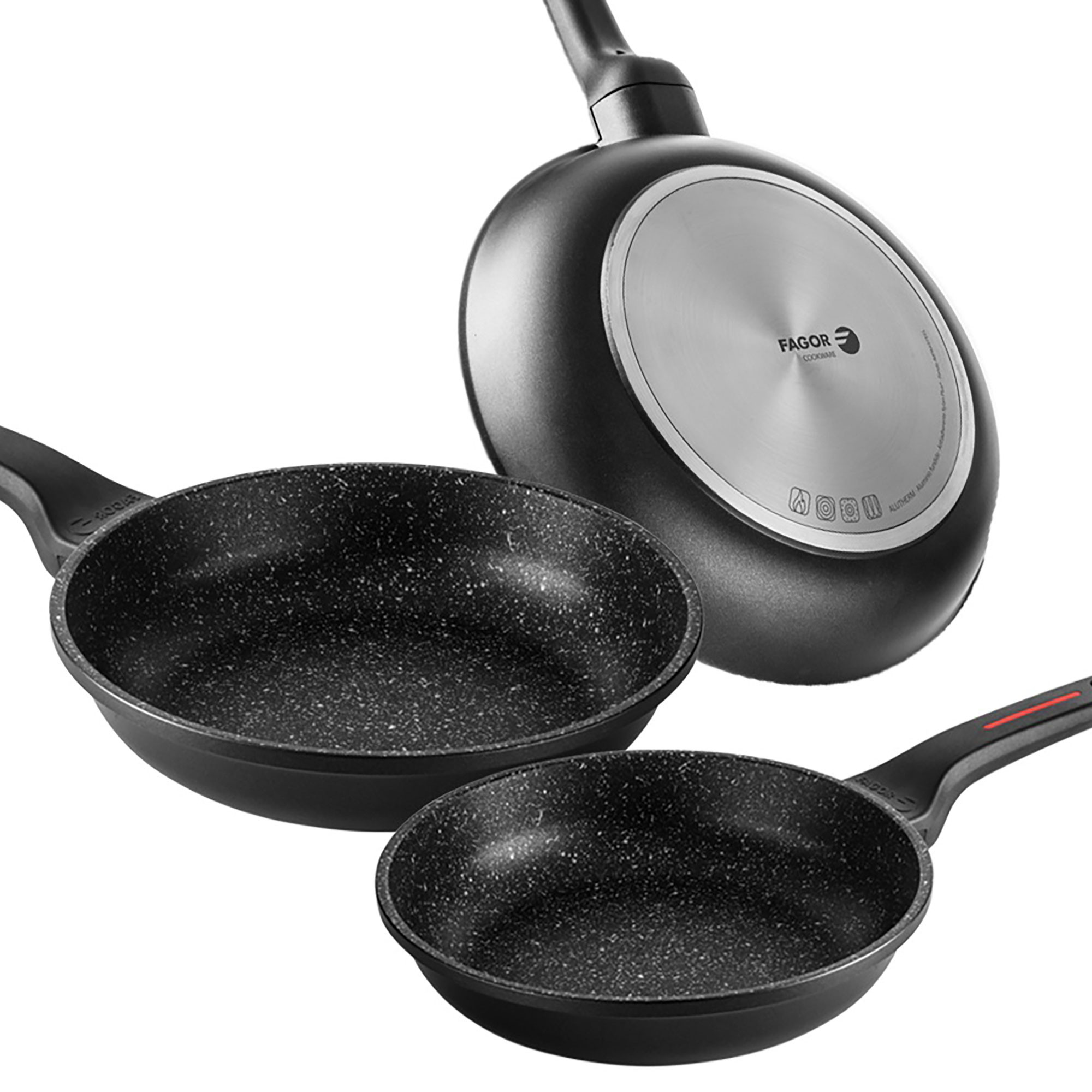Sartén Zwieger Obsidian 28 Cm Con Tapa De Cristal | Aluminio Fundido Antiadherente