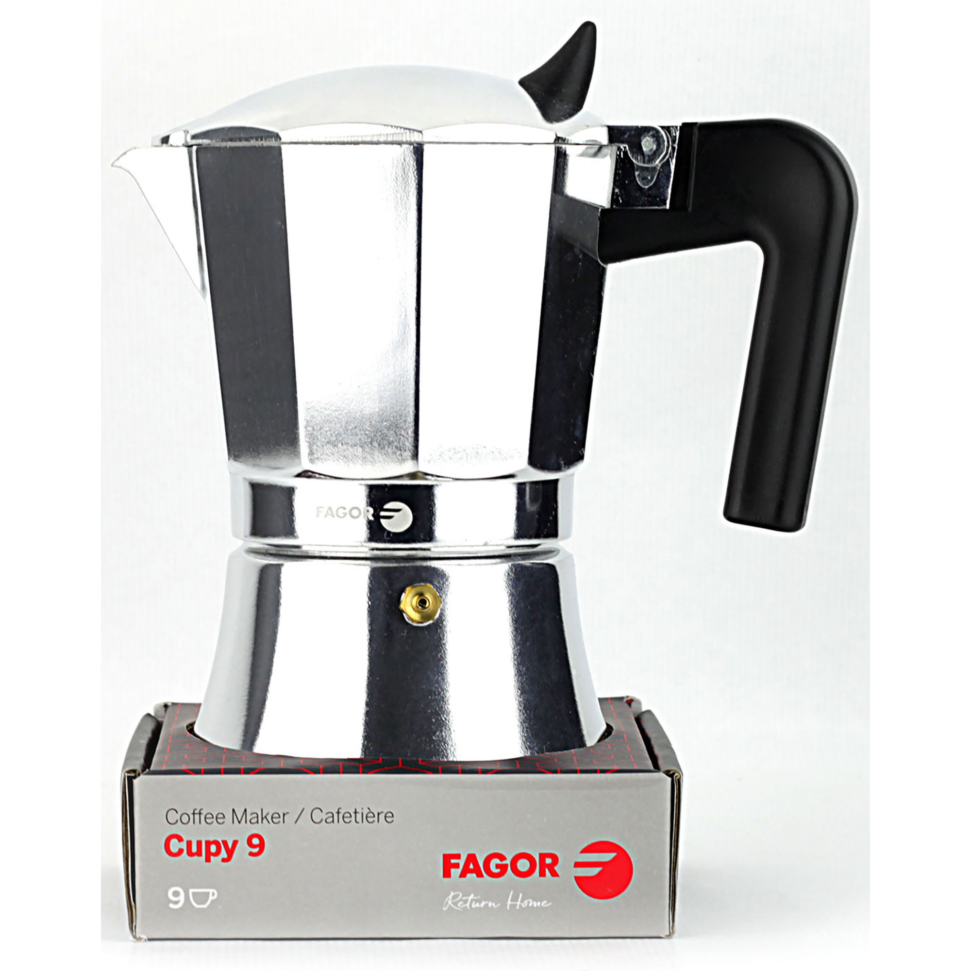 Fagor Cupy Cafetera Italiana, Inducción, Aluminio, Express, 12 Tazas Café,  Apta para todas las Cocinas, Vitrocerámica
