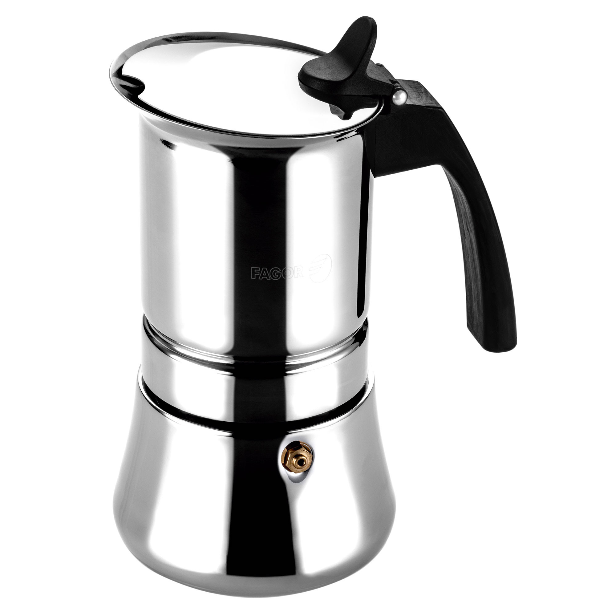 Fagor Etnica Cafetera Italiana, Inducción, Acero Inoxidable 18/10, Express,  6 Tazas Café, Apta para todas