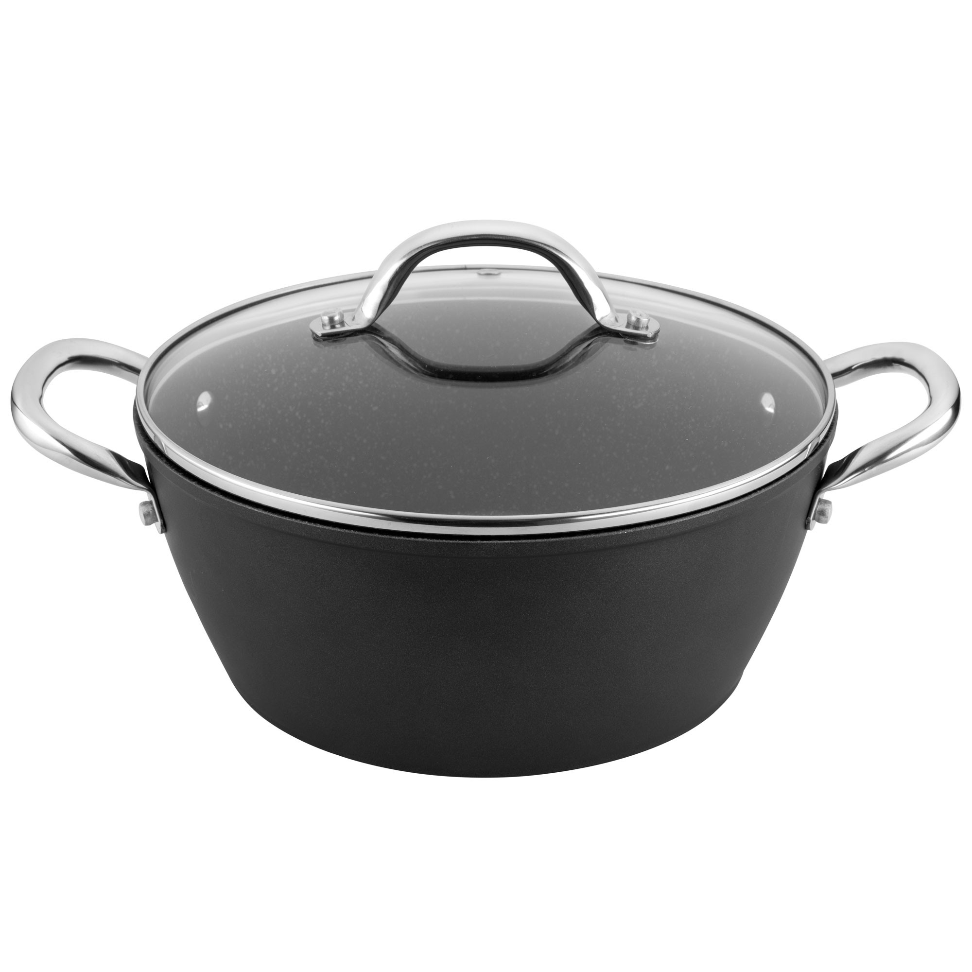 Florina Lava Stone Cazuela Alta Inducción 20cm, 2,4 L, Aluminio, Tapa