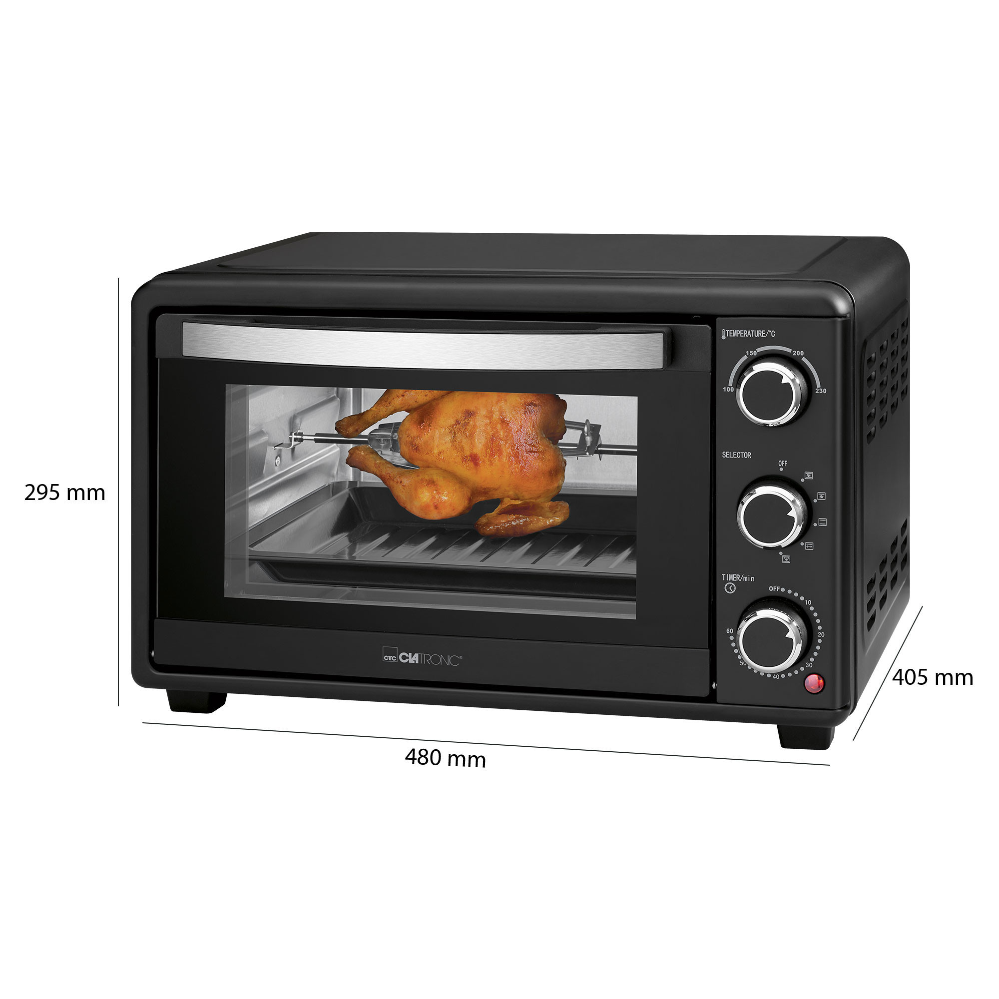 Mpm Mpe-09/t Horno Eléctrico De Sobremesa Convección 30 Litros, Acero  Inoxidable, Asador De Pollo, Puerta Doble Cristal, 5 Modos De Calor,  Temporizador, Ajuste De Temperatura, Negro, 1600w con Ofertas en Carrefour 