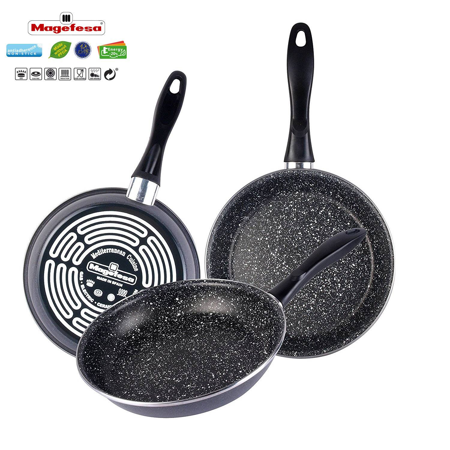 Magefesa K2 Gransasso Set Juego 3 Sartenes 18 20 24 cm Magefesa K2 Gransasso Set Juego 3 Sartenes 20 24 26 cm