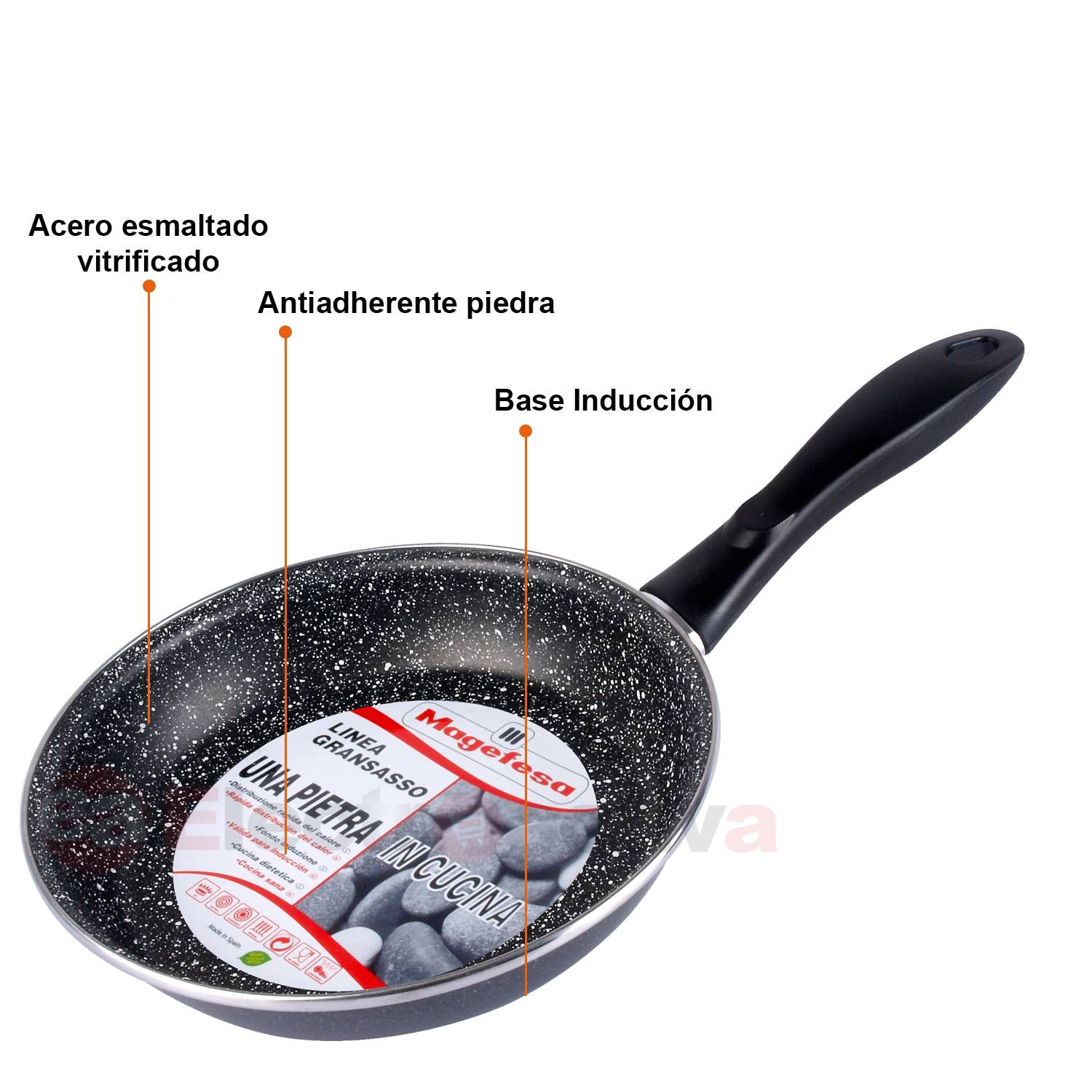 Magefesa K2 Gransasso Set Juego 3 Sartenes 20 24 28 cm Magefesa K2 Gransasso Set Juego 3 Sartenes 20 24 26 cm