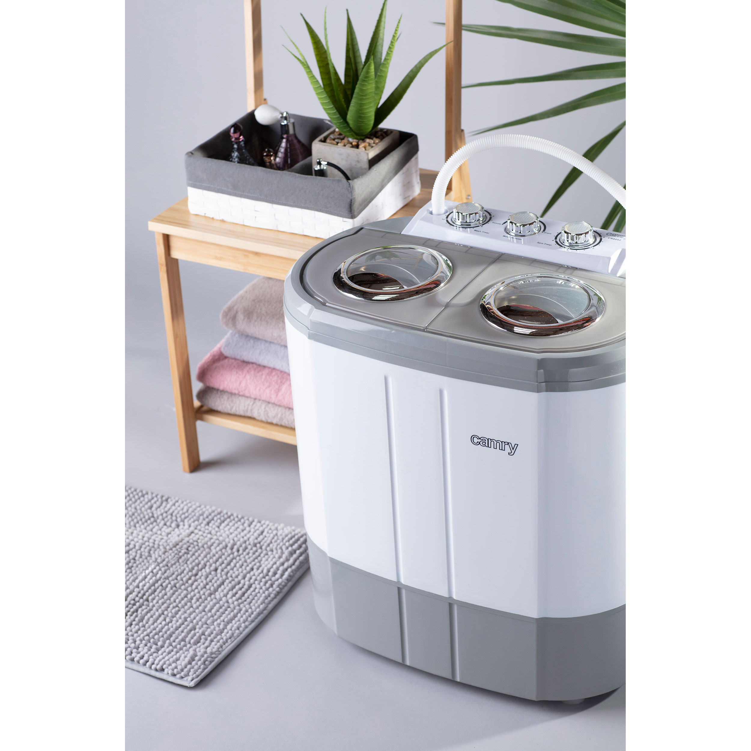 Una mini lavadora portátil 👕 con centrifugado para furgoneta 