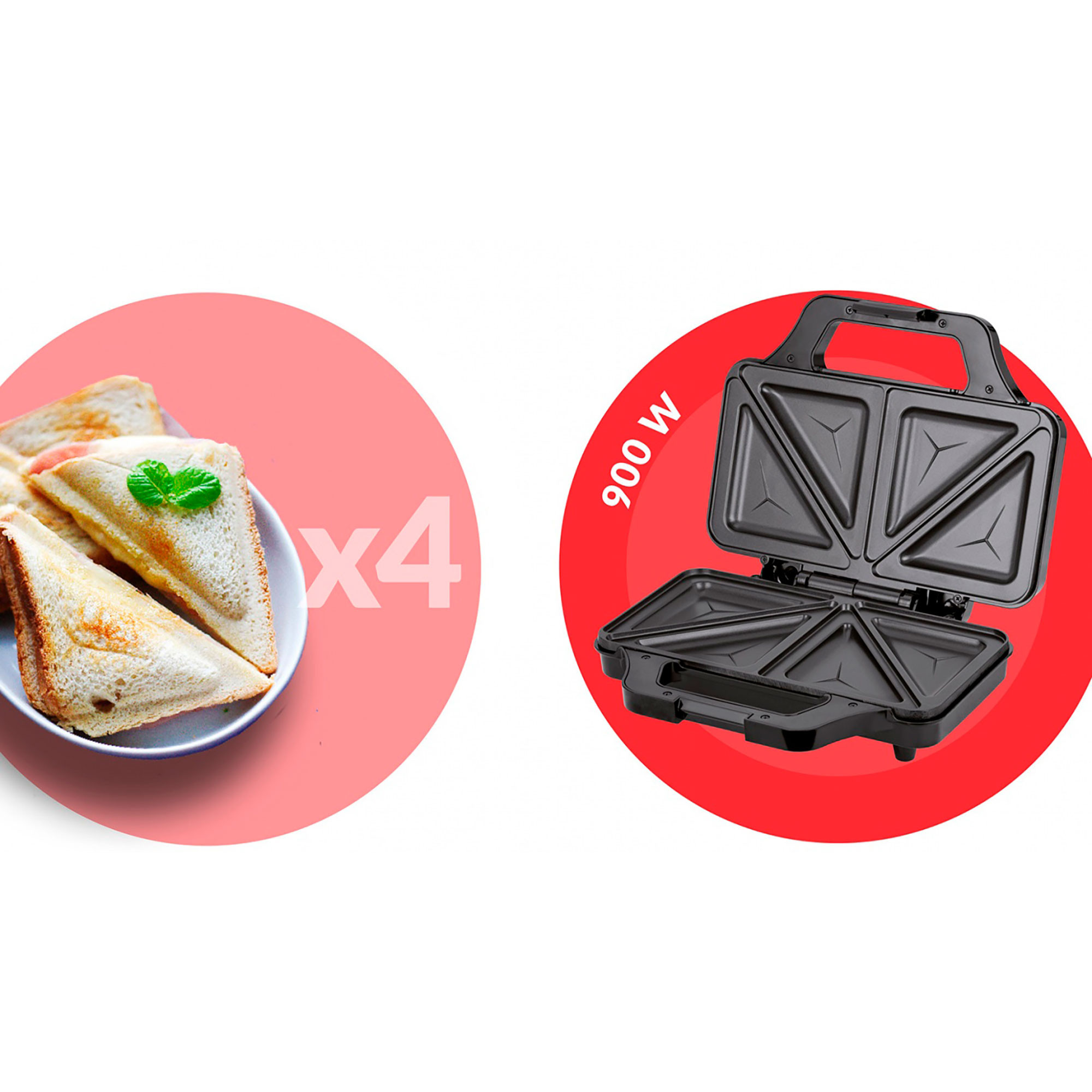 Gofrera En CAMRY CR-3023 Sandwichera Eléctrica XL Para