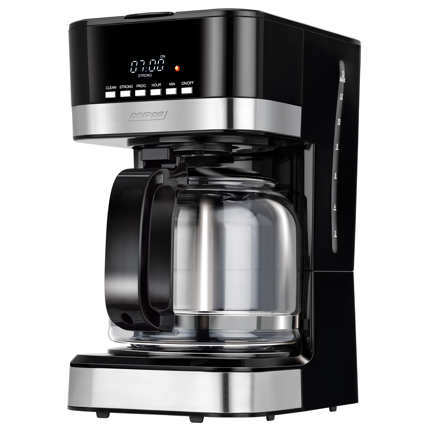 MKW-05 Cafetera Eléctrica, Automática, Máquina Café Programable, 15 tazas, 1,8 litros, Permanente LCD, Función Mantener Calor, 950W, Negro / Acero Inoxidable - Cafeteras - Desayuno