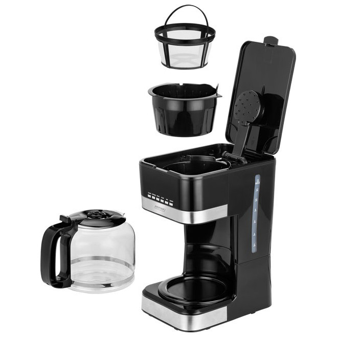 MPM MKW-05 Cafetera Goteo Eléctrica, Automática, Máquina Café Programable,  15 tazas, 1,8 litros, Filtro Permanente Display LCD, Función Mantener  Calor, 950W, Negro / Acero Inoxidable - Cafeteras - Desayuno
