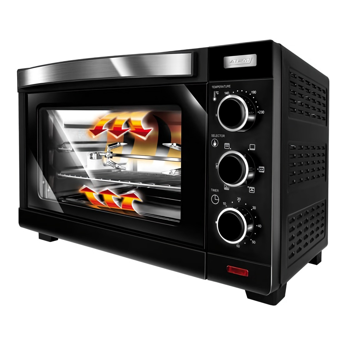 Camry CR 6007 Horno Eléctrico Convección de Sobremesa 46 L, Asador de Pollo,  5 Modos de