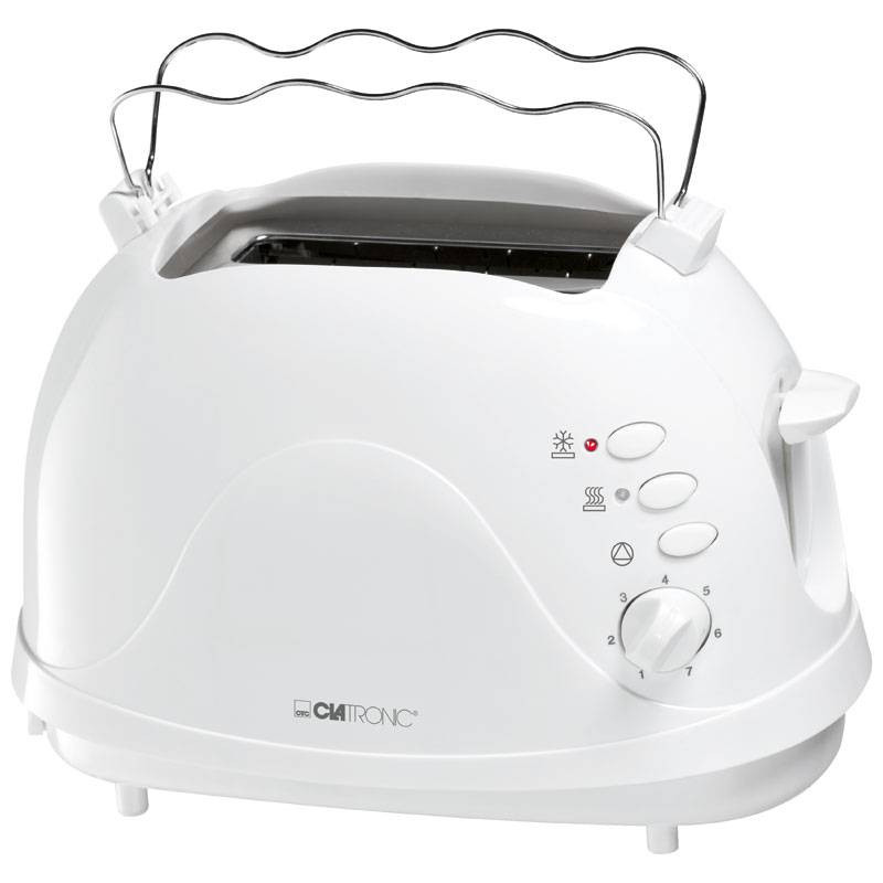 Clatronic TA 3565 Tostadora de 2 ranuras 3 funciones calienta
