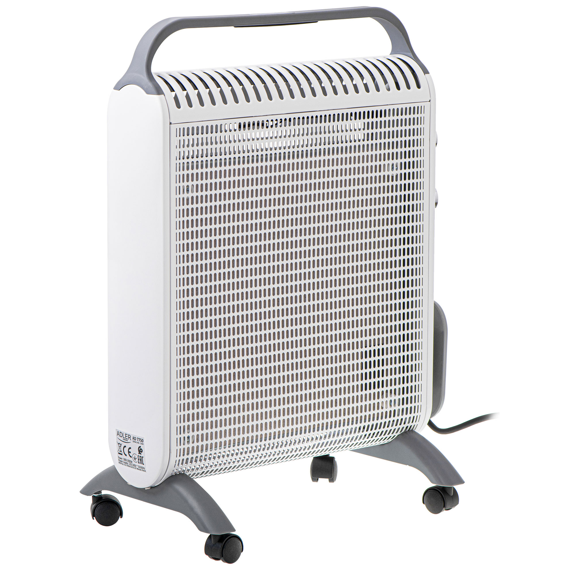 ADLER AD7750 Radiador Convector Eléctrico Aire Caliente, Regulador de  Temperatura, Termostato Para Bajo Consumo, Silencioso, Portátil
