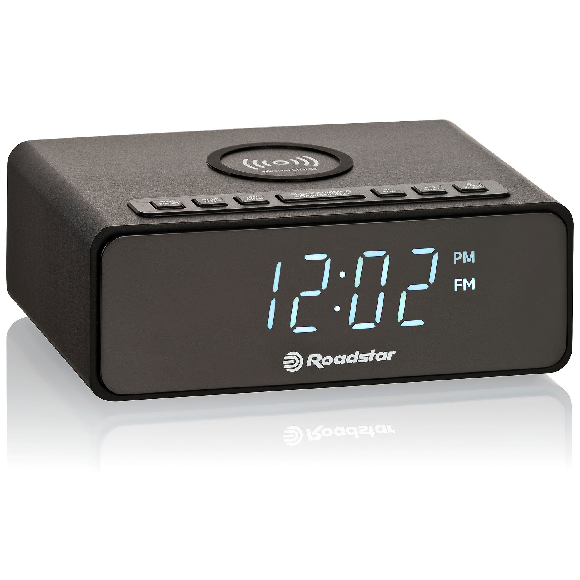 Roadstar CLR-700QI Radio Reloj Despertador PLL FM, Cargador