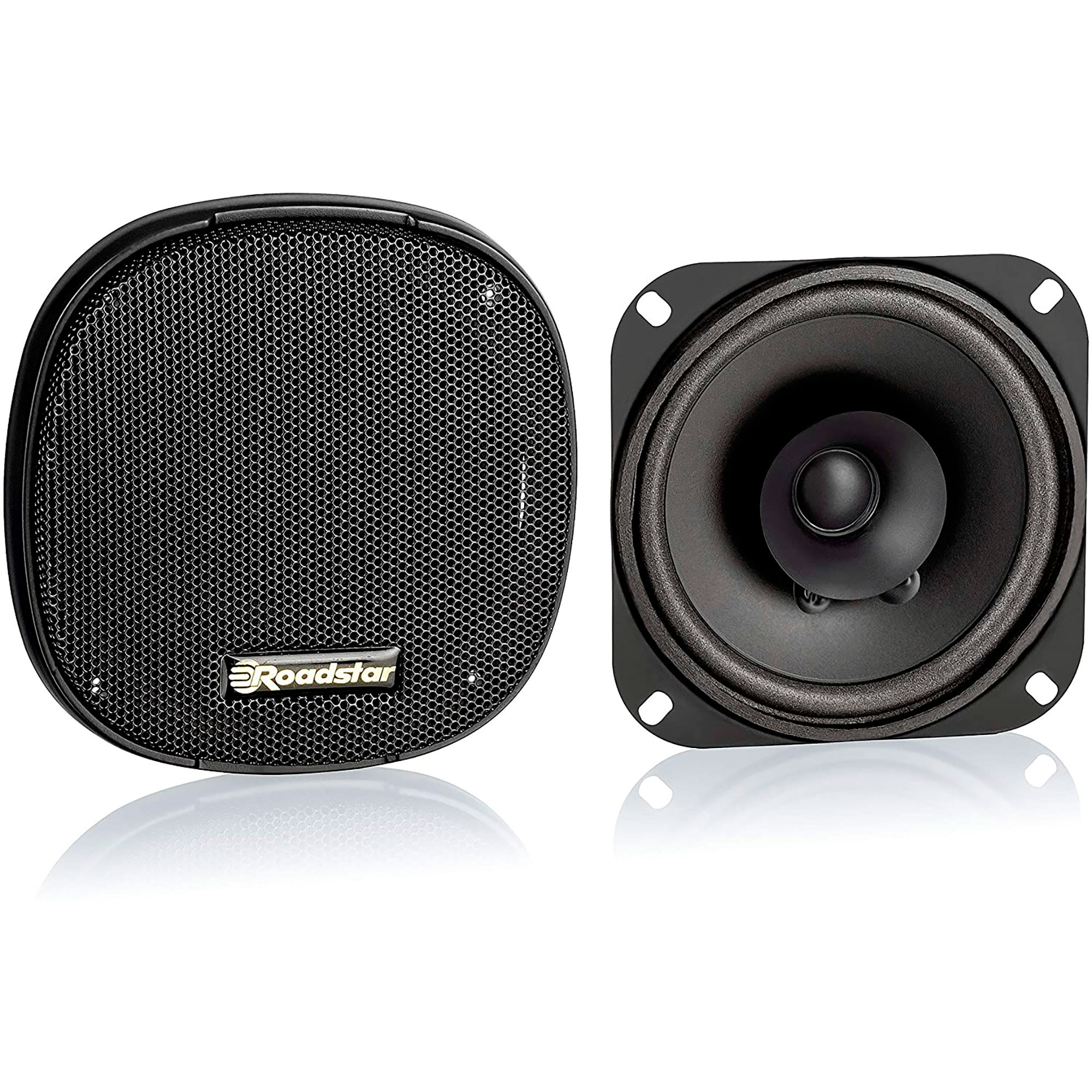 Roadstar PS1015 Altavoces de Coche 10 cm, Coaxial, Audio 2 Vías, 2 Altavoces,  PMPO 30W, 90dB, 100-18000Hz