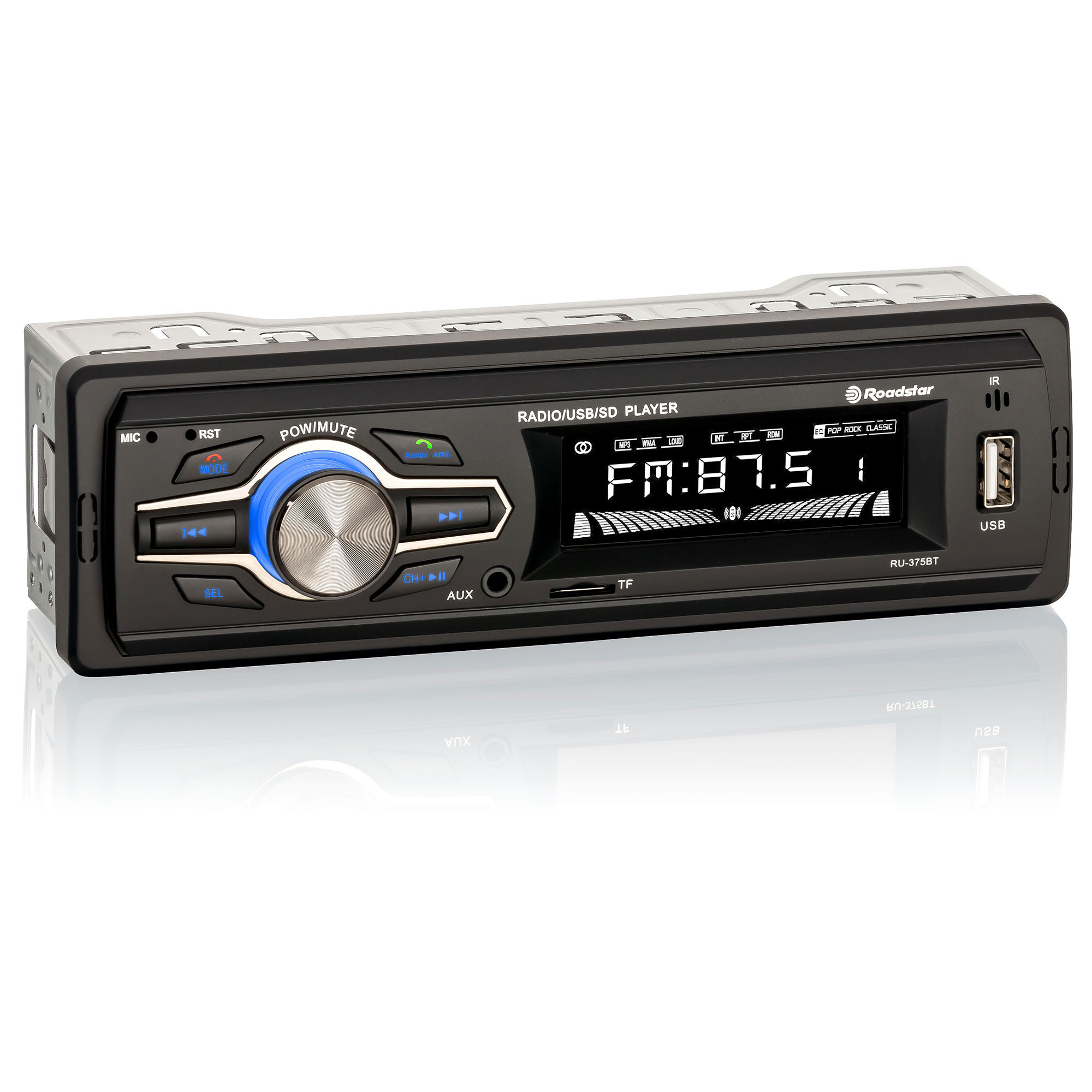 Roadstar RU-375BT Radio Coche Digital AM / FM, Bluetooth Llamadas Manos  Libres, Autoradio Stéreo, Puerto USB