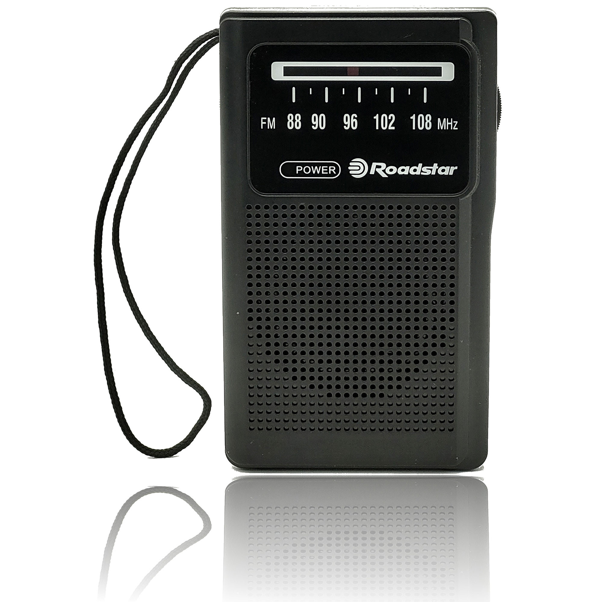 Roadstar TRA-1230BK Radio Portátil FM Analógica, Funciona a Pilas