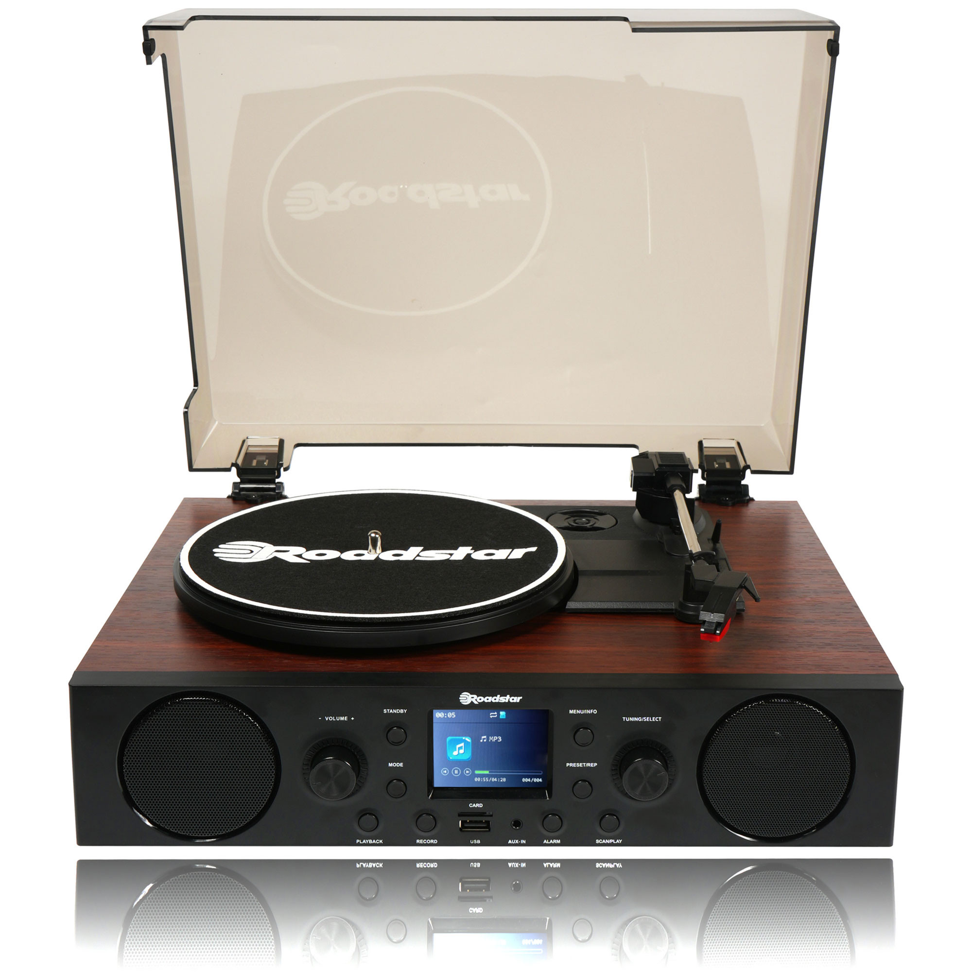 Roadstar TTR-8850ED+BT Tocadiscos de Vinilo 33/45/78 rpm, Radio FM/DAB+/