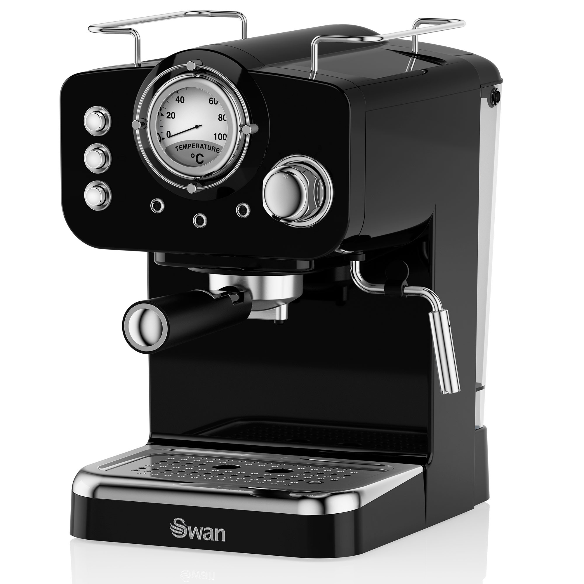 Cafetera Semiautomática 850W de 15 Bares de Presión con Depósito 1,5L  Espumador de Leche para