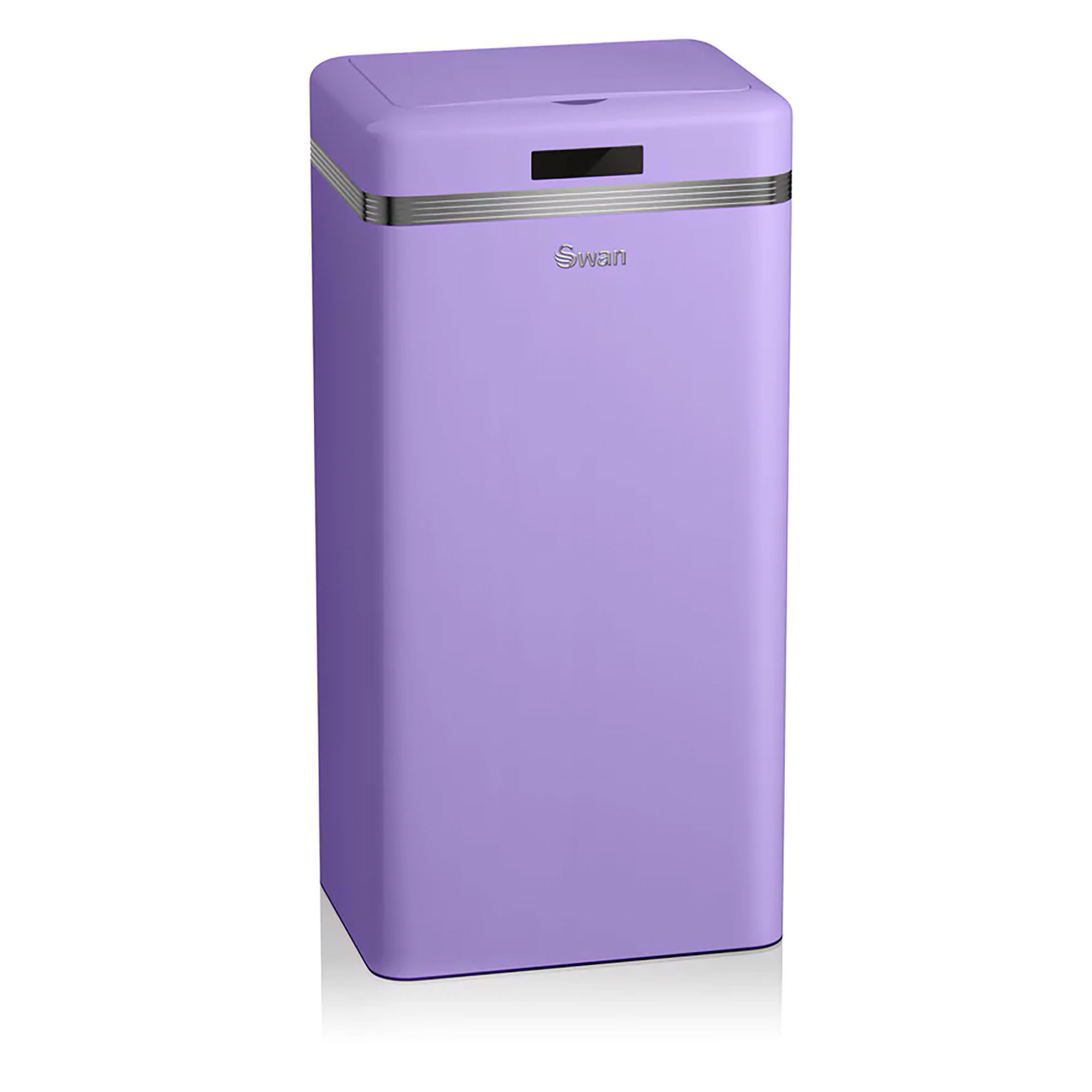 Swan Retro SWKA4500PURN Cubo Basura Sensor de Apertura Automatica Metalico Capacidad 45 Litros Diseno Vintage Morado