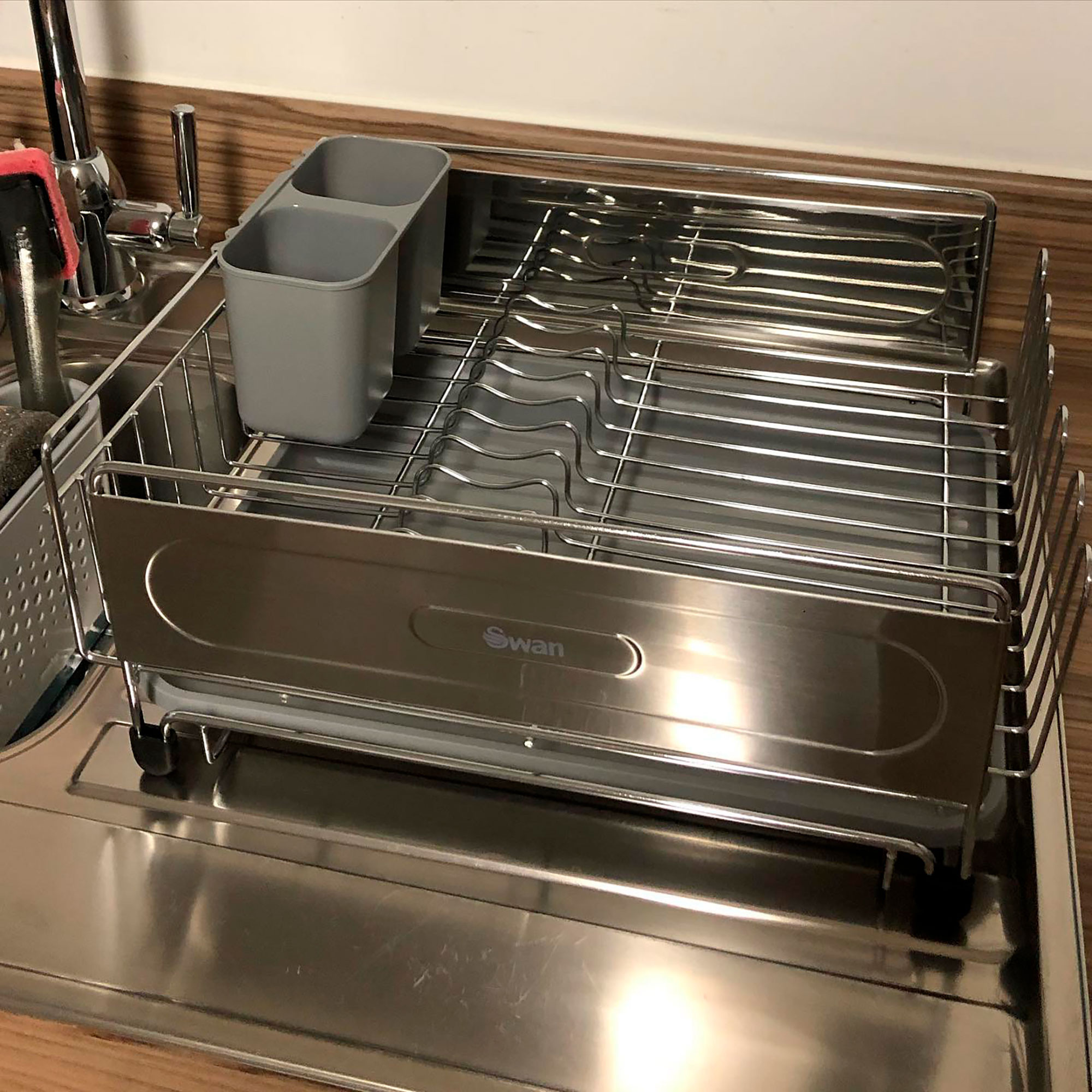 Swan SWKA5050N Escurreplatos con Bandeja Antigoteo para Drenaje