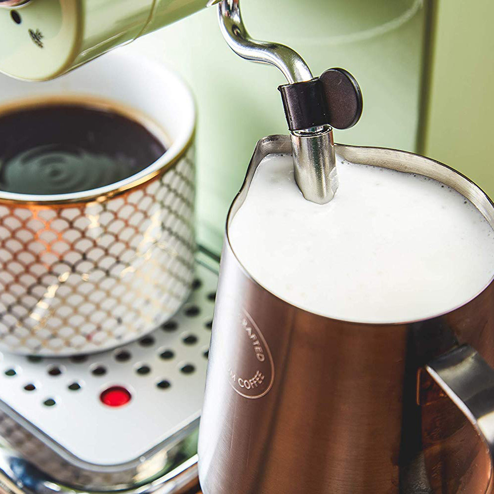 Swan SK22110GN Retro Cafetera Express para Espresso y Cappucino, 15 bares presión, Vaporizador, capacidad 1,20 litros, 1 o 2 tazas café molido , Swan SK22110GN Retro Cafetera Express para Espresso y Cappucino, 15 bares presión, Vaporizador, capacidad 1,20 litros, 1 o 2 tazas café molido ,