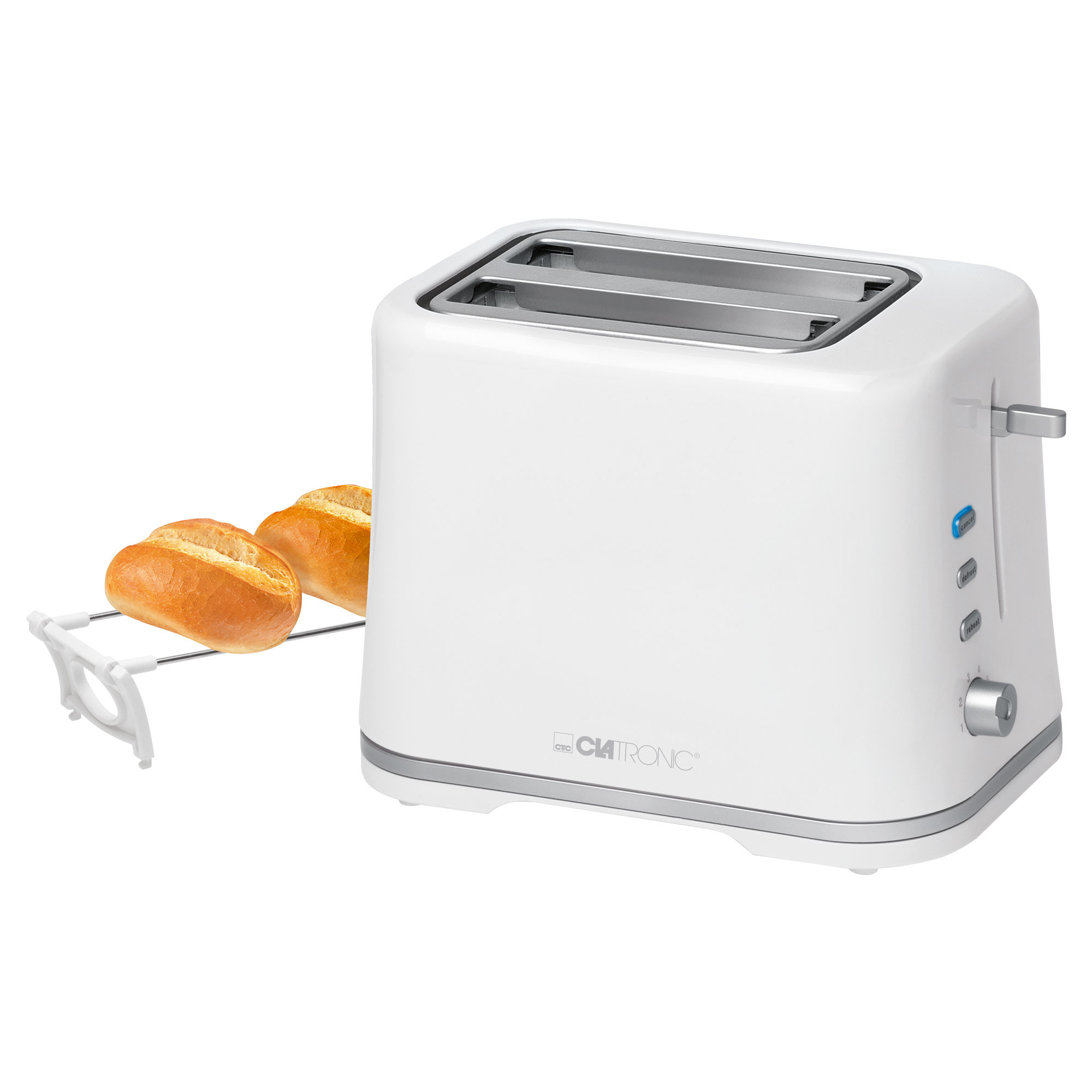 Clatronic TA 3554 Tostadora de 2 ranuras 3 funciones calienta