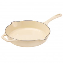 Victoria Sartén Hierro Fundido Esmaltado White Sable Inducción 28cm Apta Fuego, Barbacoa, Horno, Vitrocerámica, Cast Iron Skillet Libre de Tóxicos sin PTFE ni PFOA ?>