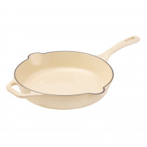 Victoria Sartén Hierro Fundido Esmaltado White Sable Inducción 23cm Apta Fuego, Barbacoa, Horno, Vitrocerámica, Cast Iron Skillet Libre de Tóxicos sin PTFE ni PFOA ?>