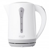 Adler AD1244 Hervidor de Agua Eléctrico 2,5 Litros, Recipiente sin BPA, Resistencia Oculta, 2000 W con Apagado Automático al Alcanzar la Ebullición, Inalámbrico 360º sin Cable, blanco ?>