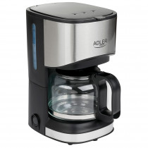 Adler AD4407 Cafetera Eléctrica de Goteo Automática, Bloqueo de Goteo, Máquina Café de Filtro Capacidad 6 Tazas, 0,7 Litros, Función Mantenedora Calor, 550 W, Negro / Inox  ?>