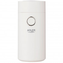 Adler AD4446-WS Molinillo Café Eléctrico Pequeño, Semillas Especias y Frutos Secos, Cuchilla Doble de Acero Inoxidable, Capacidad 75g, 150W, Blanco ?>