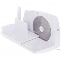 Adler AD4703 Cortafiambres Eléctrico Plegable, Loncheador Rebanador de Pan, Grosor de Corte Ajustable hasta 15mm, Protector de Dedos, Disco Corte de Acero Inoxidable 17 cm, 400W, Blanco  ?>