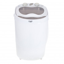 Adler AD 8055 Mini Lavadora Centrifugadora Portátil, 3Kg Lavado Ropa, 1Kg Centrifugado, Pequeña Perfecta Camping, Caravanas y Autocaravanas, Programa Lavado Corto, Ahorra Agua y Energía  ?>