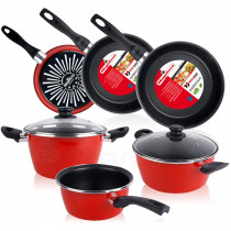 Magefesa GRANA - Bateria de cocina 5 piezas + Set Juego 3 Sartenes 18-20-24 cm ?>