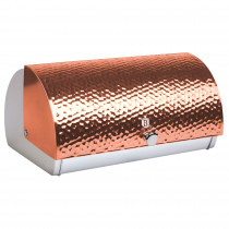 Berlinger Rose Gold Panera de Mesa para Guardar Pan, Tapa Deslizante, Contenedor para Almacenamiento Pan y Bollería, Acero Inoxidable, Diseño Moderno, Bread Box, Oro Rosa / Inox ?>