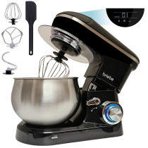 briebe Batidora Amasadora Repostería Profesional Robot Cocina, Movimiento Orbital, Varillas, 1800W MAX, Bol 5 L, 6 Velocidades + Función Pulso, Pantalla Táctil LED, KM1164  ?>