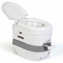 briebe Camp Comfort Plus WC Inodoro Portátil Químico con Ruedas Adultos Potty 24L Camping, Camper, Auto Caravana, Water con Cisterna Descarga Agua 20L, Válvula sin Fugas, Fácil Limpiar, Blanco ?>