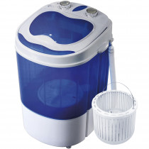 briebe Camp Mini Lavadora Portátil con Centrifugado, Camping, Capacidad Ropa 3Kg, Ideal Viajes, Caravanas Camper y Autocaravanas, Carga Superior, Bajo Consumo Agua y Energía, WM1111 ?>