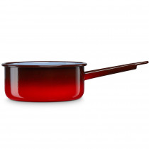 briebe Cazo Cocina Hervir Leche Acero Esmaltado 12 cm, Hervidor Vitrificado 0,65 L con Mango, Apto Inducción, Vitrocerámica, Fuego, Gas, Horno, Ignea Vintage Rojo ?>