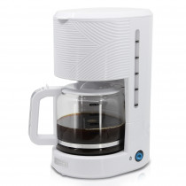 briebe Elegance Cafetera Goteo 10 Tazas Máquina de Café Filtro Reutilizable, Función Mantener Caliente, Sistema Antigoteo 1,25L, Blanca ?>