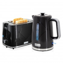 briebe Elegance Set Tostadora Pan Ranura Ancha 2 Rebanadas, 6 Niveles Tostado + Hervidor Agua Eléctrico 1,7L Inalámbrico, 2200W Ebullición Rápida, Libre BPA, Pack Desayuno Diseño Moderno Negro ?>