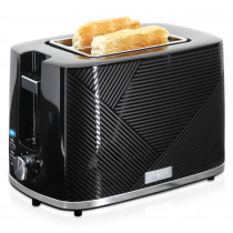 briebe Elegance Tostadora Pan Ranura Ancha, Tostador 2 Rebanadas, 7 Niveles Tostado, Calientapanecillos, Función Cancelar, Recalentar y Descongelar, Bandeja Recogemigas, 870W, Diseño Moderno Negro ?>