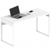 briebe Escritorio, Mesa de Ordenador Oficina, Estudio, Patas Estructura Metálica 76x135x60cm (Alto x Ancho x Profundo) Diseño Industrial, Desk, Smuk Blanco Atlas  ?>