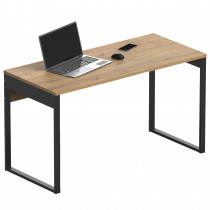 briebe Escritorio, Mesa de Ordenador Oficina, Estudio, Patas Estructura Metálica 76x135x60cm (Alto x Ancho x Profundo) Diseño Industrial, Desk, Smuk Roble Gold / Negro ?>