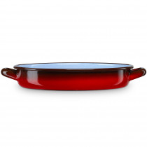 briebe Cacerola Baja Inducción 14 cm, Cazuelita Individual 0,4 L Fuente Acero Esmaltado Vitrificado Apta Vitrocerámica, Fuego, Gas, Horno, Restaurantes / Hogar, Ignea Vintage Rojo ?>