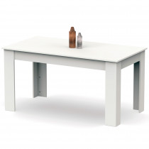briebe Mesa Comedor Madera, Salón o Cocina para 4 - 6 Personas 77x140x80 cm (Alto x Ancho x Profundo) Muebles Diseño Moderno, Opal Blanco  ?>