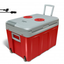 briebe Nevera Portátil Eléctrica de Viaje para Coche, Camping, 12V / 220V, Capacidad 40 L, Ruedas, Refrigera, Mantiene el Calor, Modo Bajo Consumo, Roja ?>