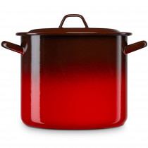 briebe Olla Alta Cocina Inducción 24 cm, Cazuela 9 L Grande con Tapa Acero Esmaltado Vitrificado, Apta Vitrocerámica, Fuego, Gas, Horno, Ignea Vintage Rojo ?>
