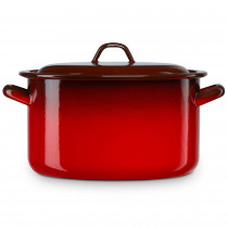 briebe Olla Recta Cocina Inducción 18 cm, Cazuela 3 L con Tapa Acero Esmaltado Vitrificado Apta, Vitrocerámica, Fuego, Gas, Horno, Ignea Vintage Rojo ?>